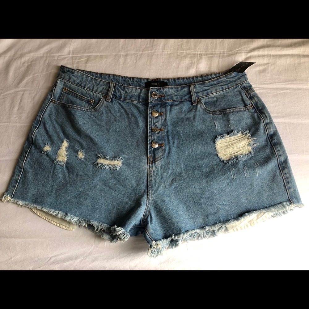 Forever 21 plus size denim shorts